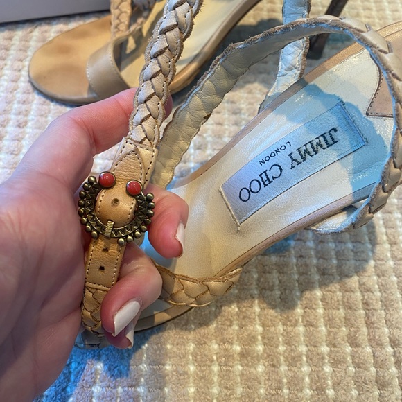 Jimmy Choo ankle-wrap braided sandals - Picture 6 of 8